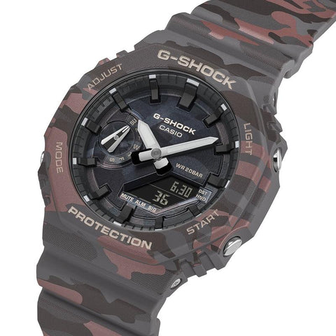 The Watch Boutique Casio G-Shock Camouflage Carbon Core Guard Analog-Digital Watch - GA-2100CMD-8ADR