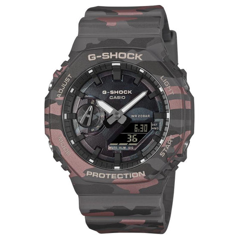 The Watch Boutique Casio G-Shock Camouflage Carbon Core Guard Analog-Digital Watch - GA-2100CMD-8ADR