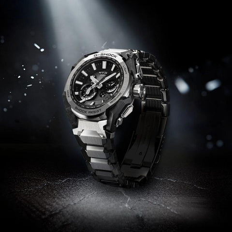 The Watch Boutique Casio G‑Shock Carbon‑Steel Solar Watch Multi‑Function - MTG-B4000D-1ADR
