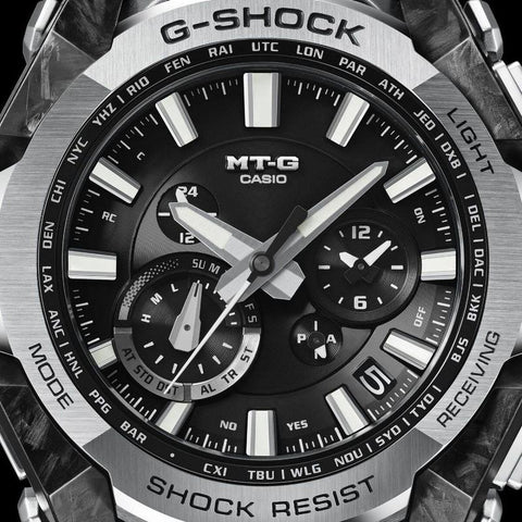 The Watch Boutique Casio G‑Shock Carbon‑Steel Solar Watch Multi‑Function - MTG-B4000D-1ADR