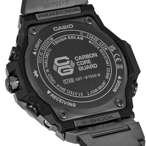 The Watch Boutique Casio G-Shock G-Steel Black Ion Plated Stainless Steel Watch - GST-B1000BD-1ADR