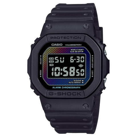 The Watch Boutique Casio G‑Shock Rainbow Brick Wall Digital Watch - DW-5600RW-1DR