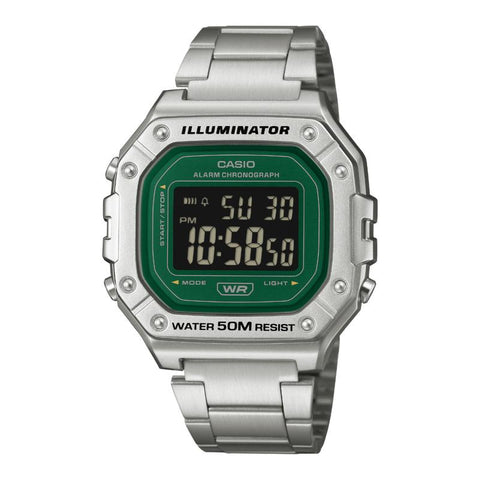 Casio Green Digital Watch - W-218HD-3AVDF