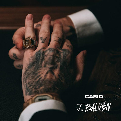 The Watch Boutique Casio J Balvin Collaboration Digital Ring Watch Gold - CRW-001JB-9DR