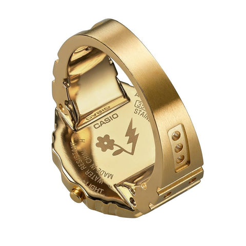 The Watch Boutique Casio J Balvin Collaboration Digital Ring Watch Gold - CRW-001JB-9DR