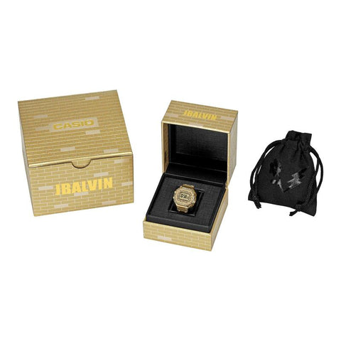 The Watch Boutique Casio J Balvin Collaboration Digital Ring Watch Gold - CRW-001JB-9DR