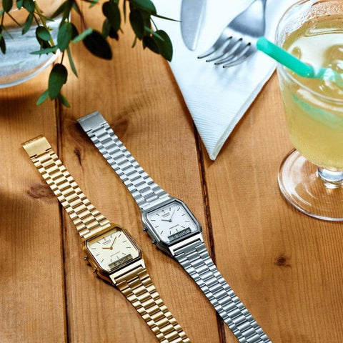 The Watch Boutique Casio Wr Ss Gold Ana-Digi Champ - AQ230GA-9D