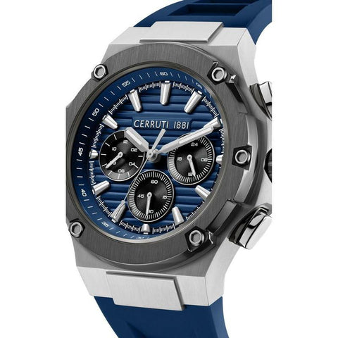 The Watch Boutique Cerruti 1881 Lucardo Blue Dial Quartz Men's Watch 100m Water Resistant