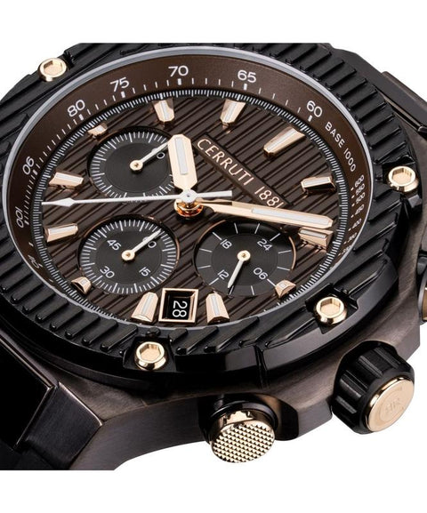 The Watch Boutique Cerruti 1881 Lucardo Quartz Watch Black Dial CIWGO0050602