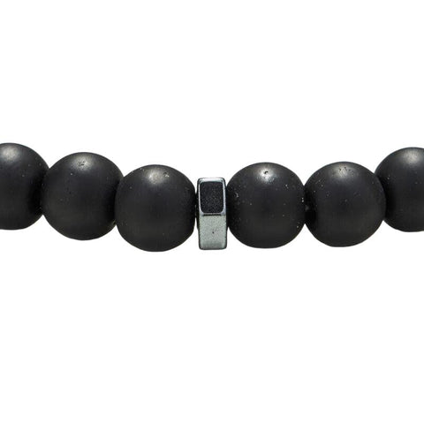 The Watch Boutique Chrysostomos Handmade Bracelet with Onyx & Hematite