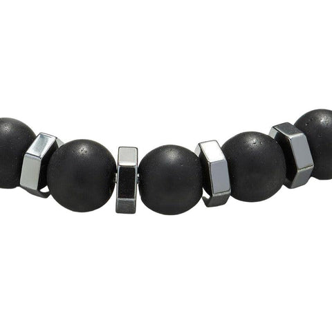 The Watch Boutique Chrysostomos Handmade Bracelet with Onyx & Hematite