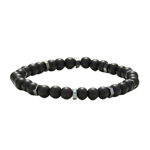 The Watch Boutique Chrysostomos Handmade Bracelet with Onyx & Hematite