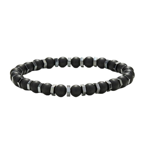 The Watch Boutique Chrysostomos Handmade Bracelet with Onyx & Hematite