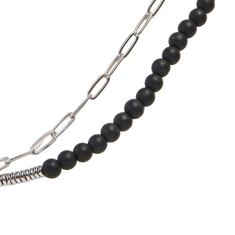 The Watch Boutique Chrysostomos Handmade Combo Necklace with Onyx & Chain
