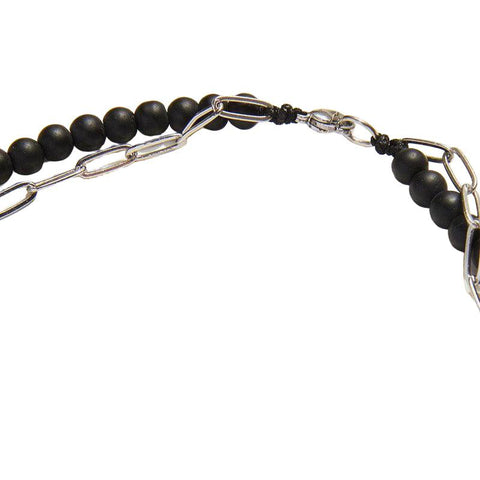 The Watch Boutique Chrysostomos Handmade Combo Necklace with Onyx & Chain