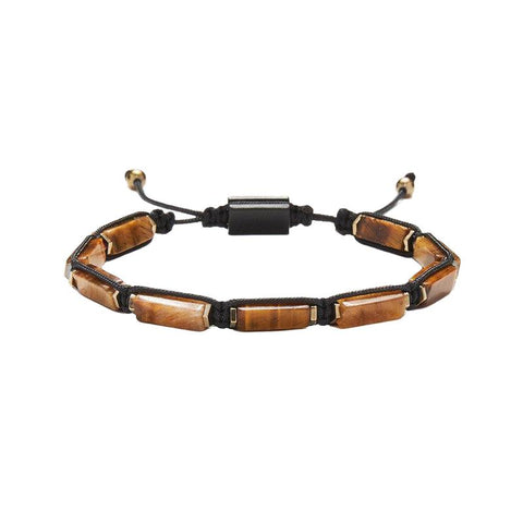 The Watch Boutique Chrysostomos Handmade Knitted Bracelet with Tigers Eye