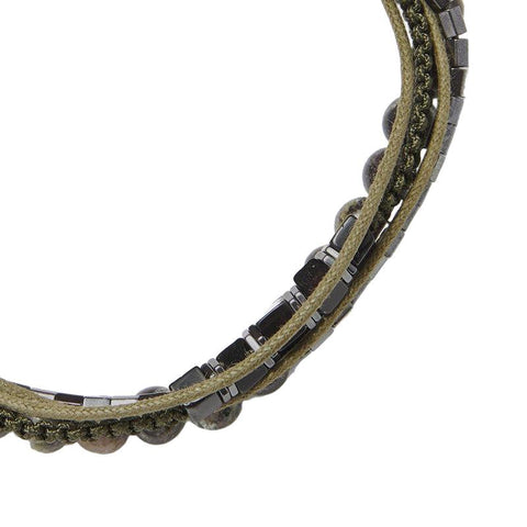 The Watch Boutique Chrysostomos Handmade Multi-Line Bracelet with Agate