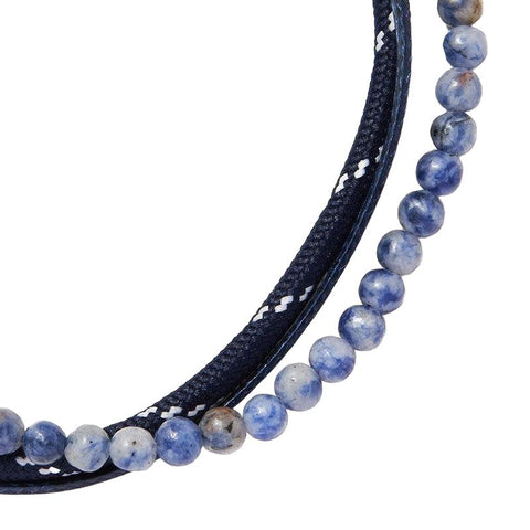 The Watch Boutique Chrysostomos Handmade Multi-Line Bracelet with Blue Sodalite