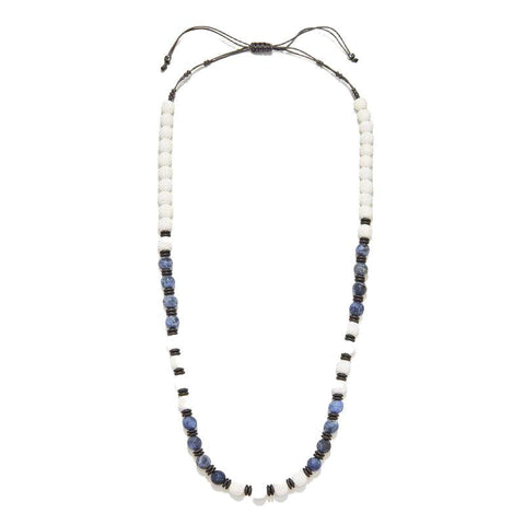 The Watch Boutique Chrysostomos Handmade Necklace with Sodalite & Onyx