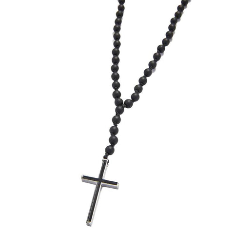 The Watch Boutique Chrysostomos Handmade Rosary Necklace with Onyx