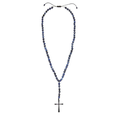 The Watch Boutique Chrysostomos Handmade Rosary Necklace with Sodalite