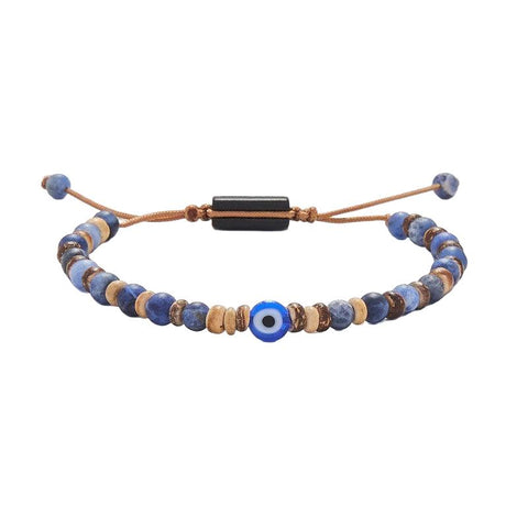 The Watch Boutique Chrysostomos Kids Bracelet Handmade Natural Mineral Stones of Blue Matte Sodalit