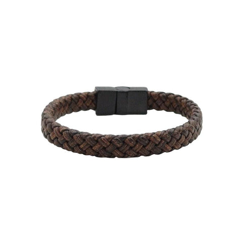 The Watch Boutique Chrysostomos Kids Bracelet Handmade, in Matte Brown Color. Magnetic clasp