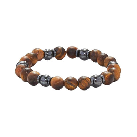 The Watch Boutique Chrysostomos Kids Bracelet Handmade with Natural Matte Tigers Eye Mineral Stones