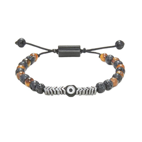 The Watch Boutique Chrysostomos Kids Bracelet Handmade with Natural Mineral Stones of Black Lava