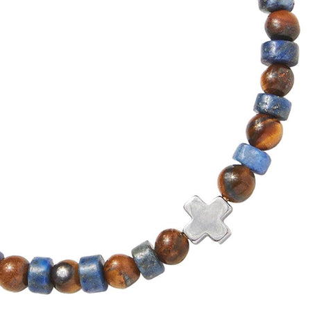 The Watch Boutique Chrysostomos Kids Bracelet Handmade with Natural Tigers Eye Mineral Stones