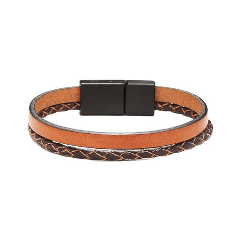 The Watch Boutique Chrysostomos Kids Handmade Lear Bracelet with Two Straps