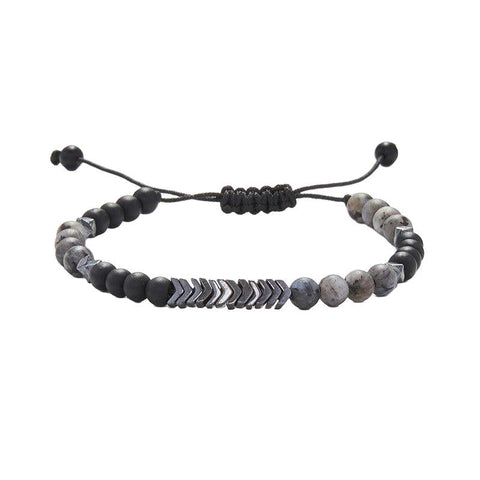 The Watch Boutique Chrysostomos Kids Handmade Natural Mineral Stones of Grey Larvikite