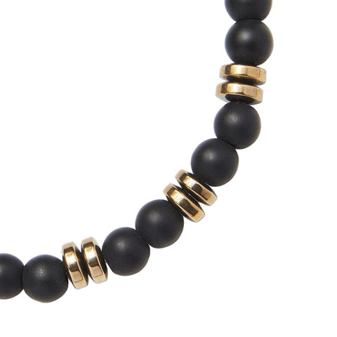 The Watch Boutique Chrysostomos Men's Handmade Onyx Bracelet