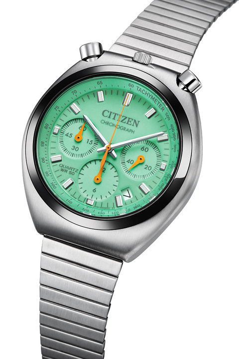 The Watch Boutique Citizen Chronograph Men's Stainless Steel Green Dial Watch