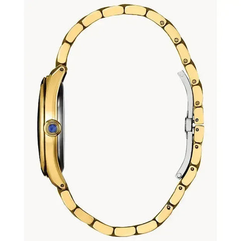 The Watch Boutique Citizen Classic Blue Dial Gold-Tone Stainless Steel Eco-Drive Women's Watch
