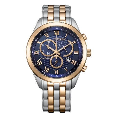 The Watch Boutique Citizen Classic Chronograph Eco-Drive Watch Blue Dial