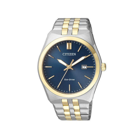 The Watch Boutique Citizen Eco-Drive 2 Tone Blue Dial Date Dress Watch