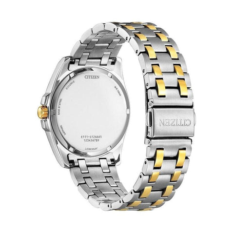 The Watch Boutique Citizen Eco-Drive 2 Tone Silver Dial Date Dress Watch