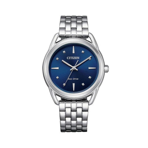 The Watch Boutique Citizen Eco-Drive Ladies Steel Blue Dial Dress Watch