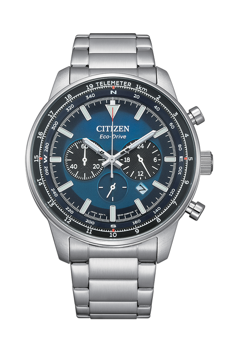 The Watch Boutique Citizen Eco-Drive Men's Stainless Steel Blue Dial Watch