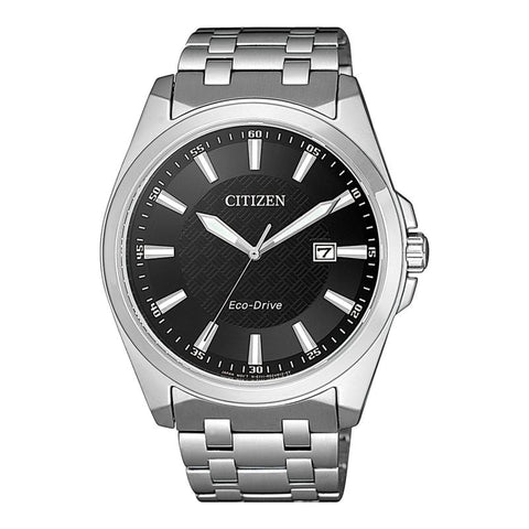 The Watch Boutique Citizen Eco-Drive Stainless Steel Black Dial Watch