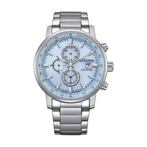 The Watch Boutique Citizen Gents Eco-Drive Chronograph Blue Dial Watch