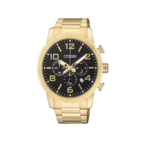 The Watch Boutique Citizen Gold Black Dial Chronograph Gts Watch