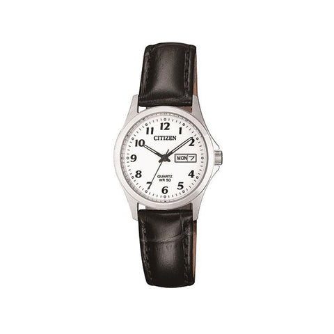 The Watch Boutique Citizen Ladies Steel Day / Date Leather Watch