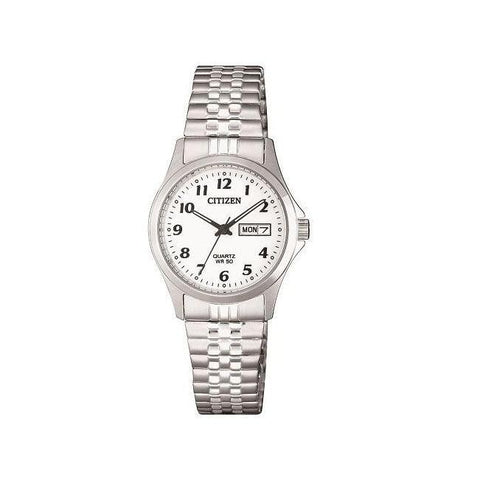 The Watch Boutique Citizen Ladies Steel White Dial Day / Date Watch