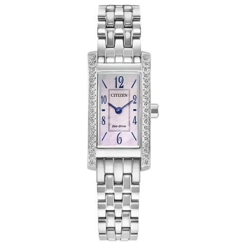 The Watch Boutique Citizen Petite Palidoro Women's Pink Dial Eco-Drive Stainless Steel Watch