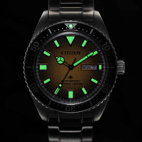 The Watch Boutique Citizen Promaster Diver Automatic Men's Stainless Steel Yellow Dial Watch