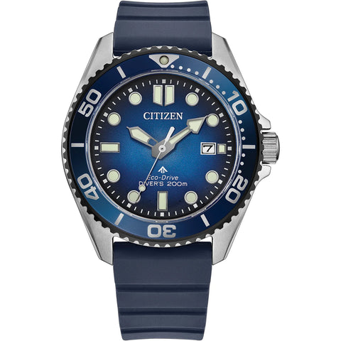 The Watch Boutique Citizen Promaster Diver Eco-Drive Men's Stainless Steel Watch with Blue Dial