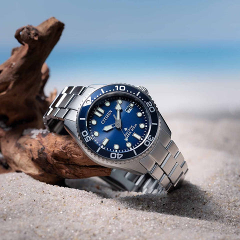 The Watch Boutique Citizen Promaster Eco-Drive 200M Diver Men's Stainless Steel Blue Dial Watch