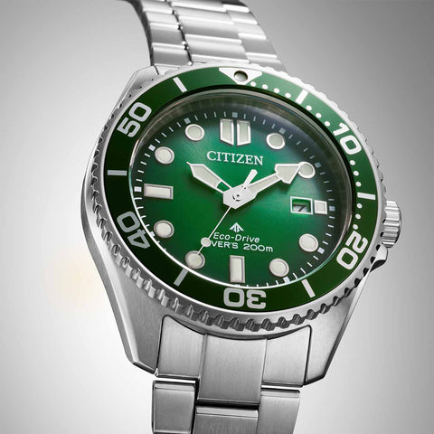 The Watch Boutique Citizen Promaster Eco-Drive Diver Green Dial Watch